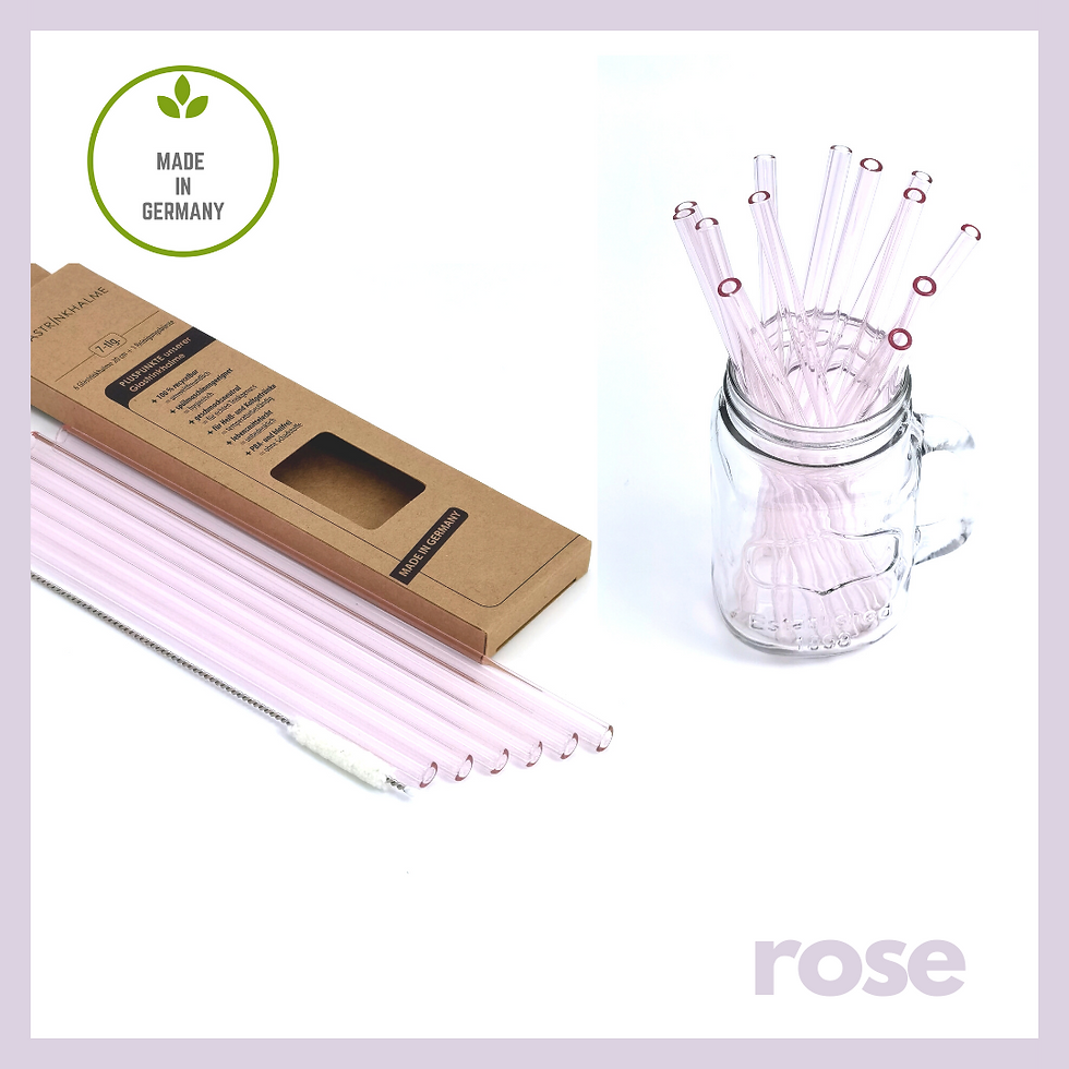 Miniaturbild: Glas Strohhalm - 11er Set - Bunte Mischung