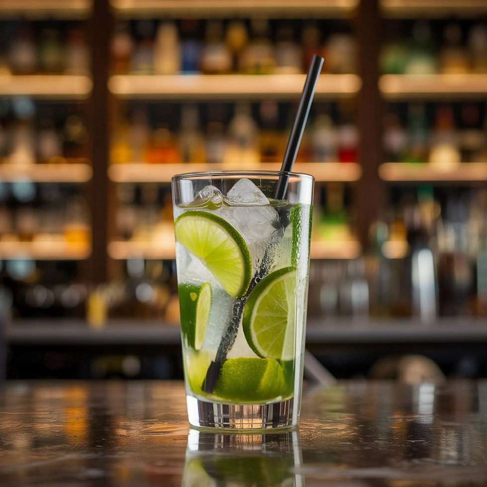 Cocktail Strohhalm schwarz