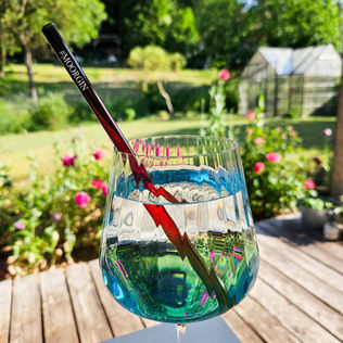 Gin Glas Strohhalme Gravur