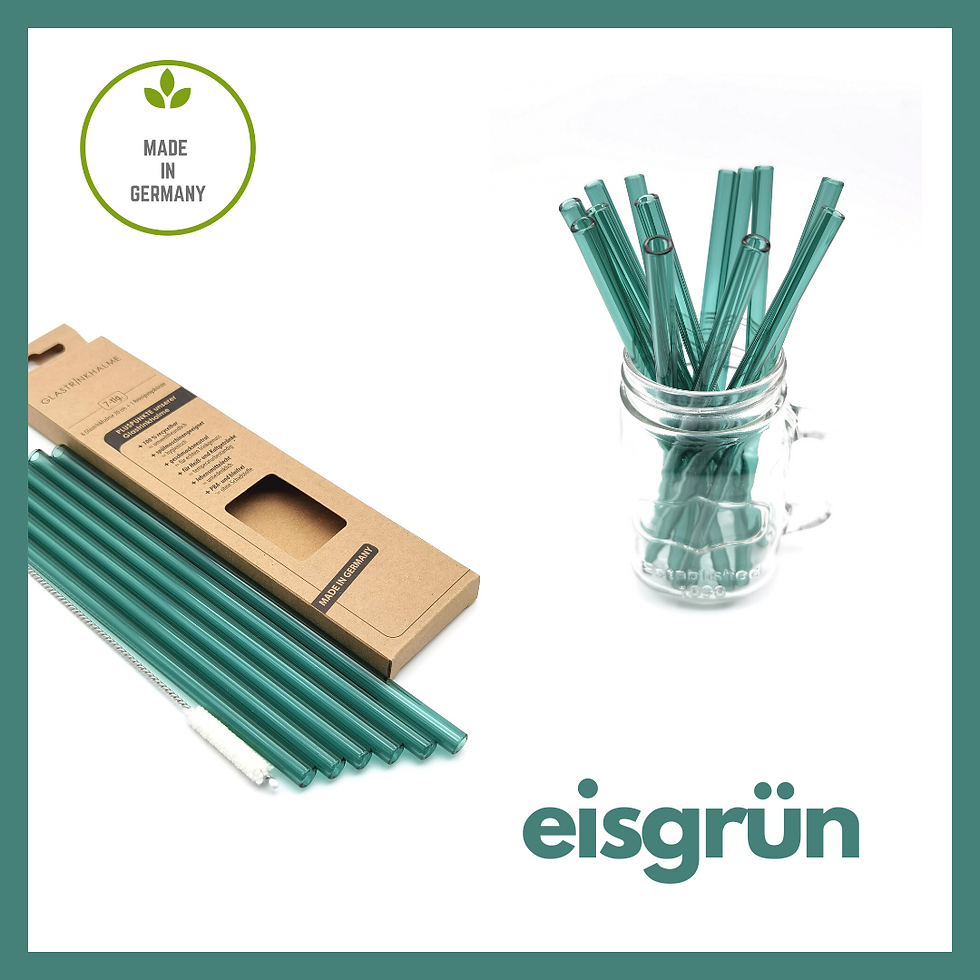 Miniaturbild: Glas Strohhalm - 11er Set - Bunte Mischung