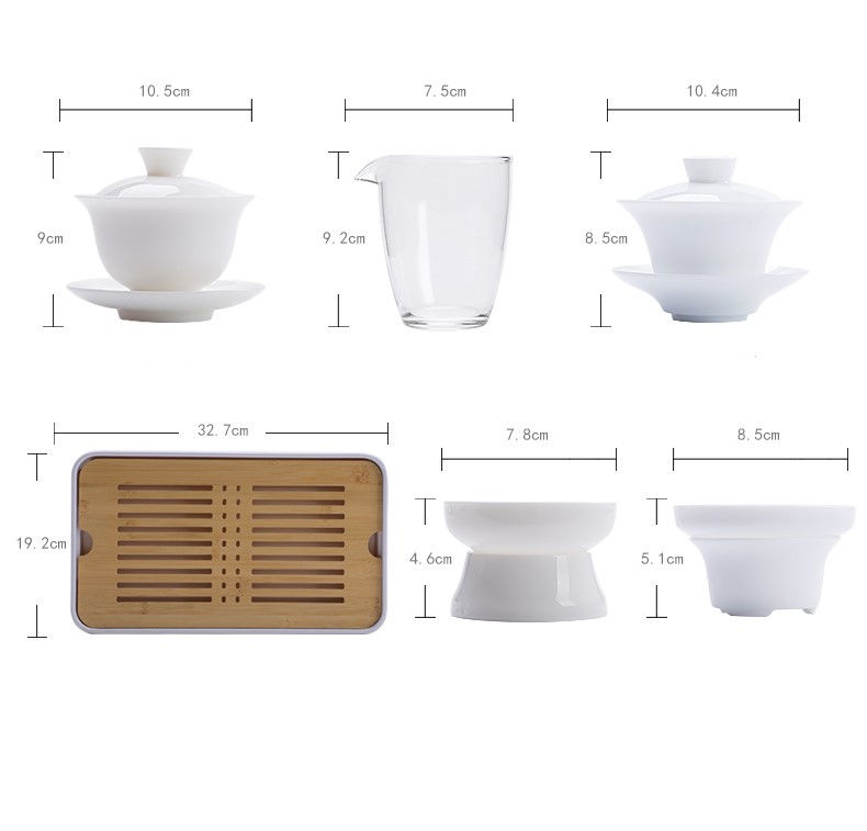 Thumbnail: Porcelain Tea Set (12 pcs）