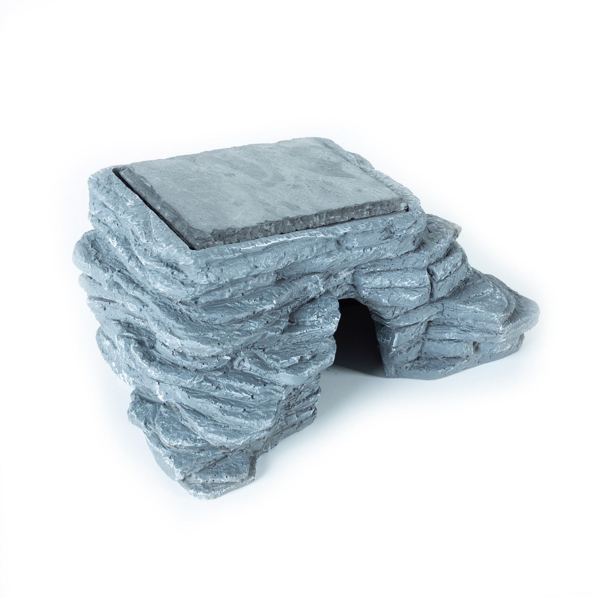 Komodo Corner Hide with Basking Slate Stone