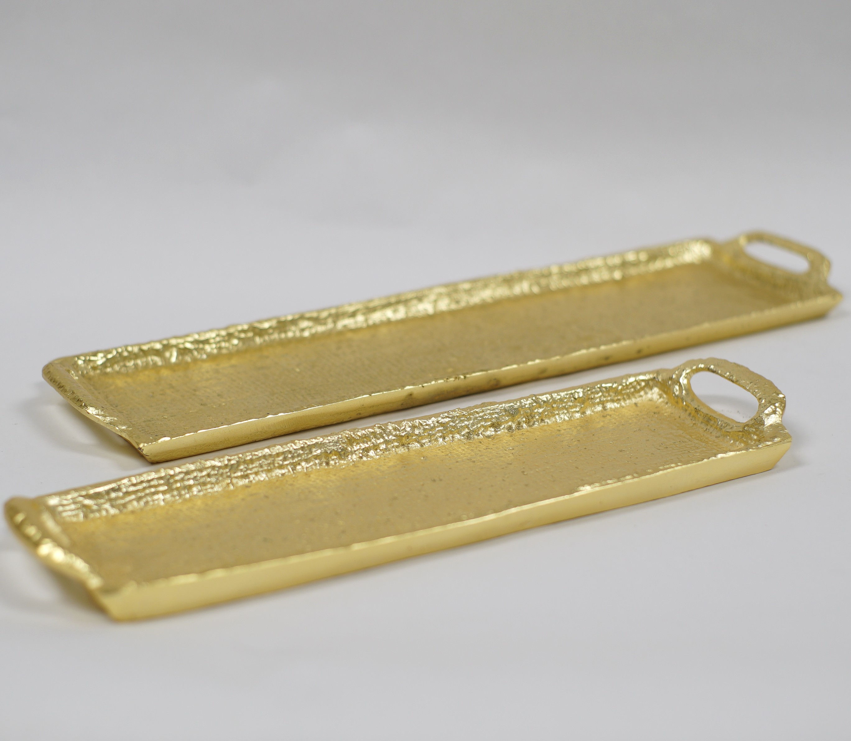 Gold Textured Serving Tray 4x14, 5x17