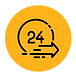 Icono de clases de inglés grabadas con acceso 24/7