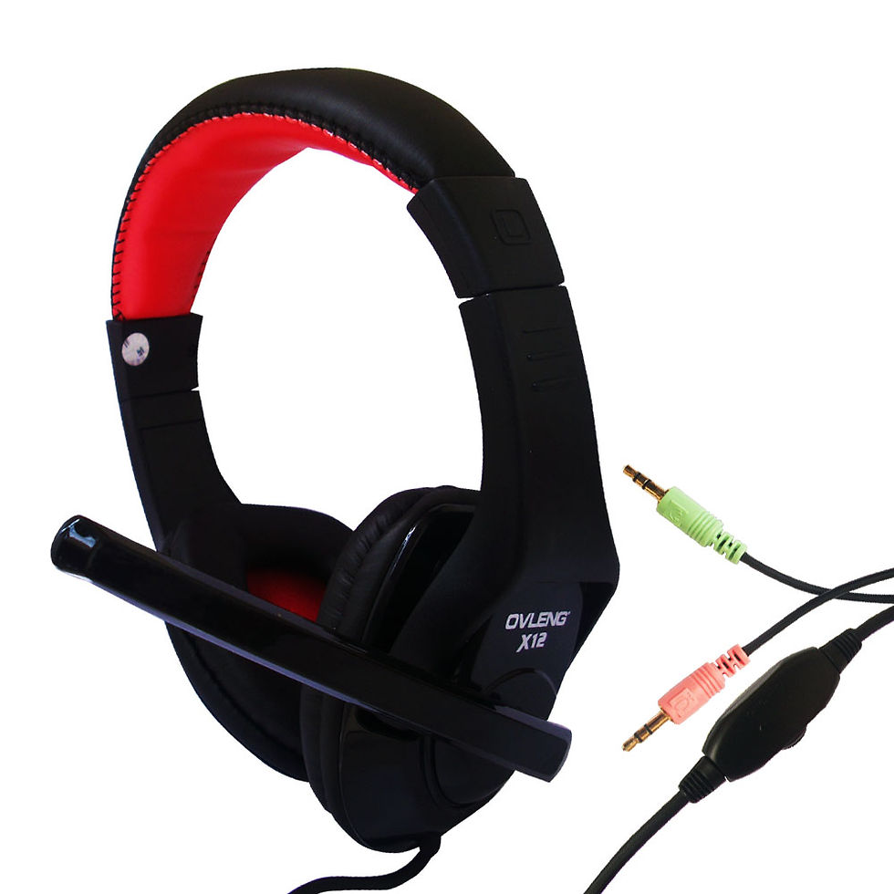 Thumbnail: Headset Ovleng X12 - Hitam- Merah