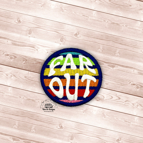 Retro Far Out Patch- DIGITAL DOWNLOAD | Van Go Designs