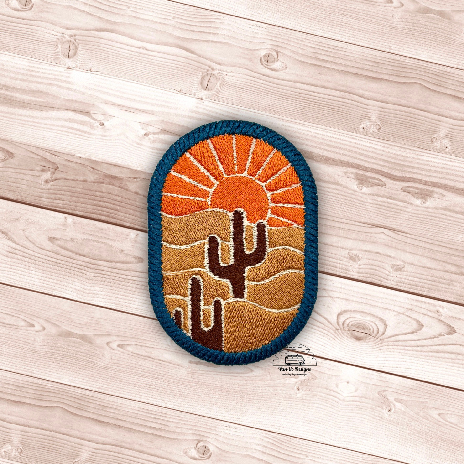 Retro Saguaro Sunset Patch- DIGITAL DOWNLOAD