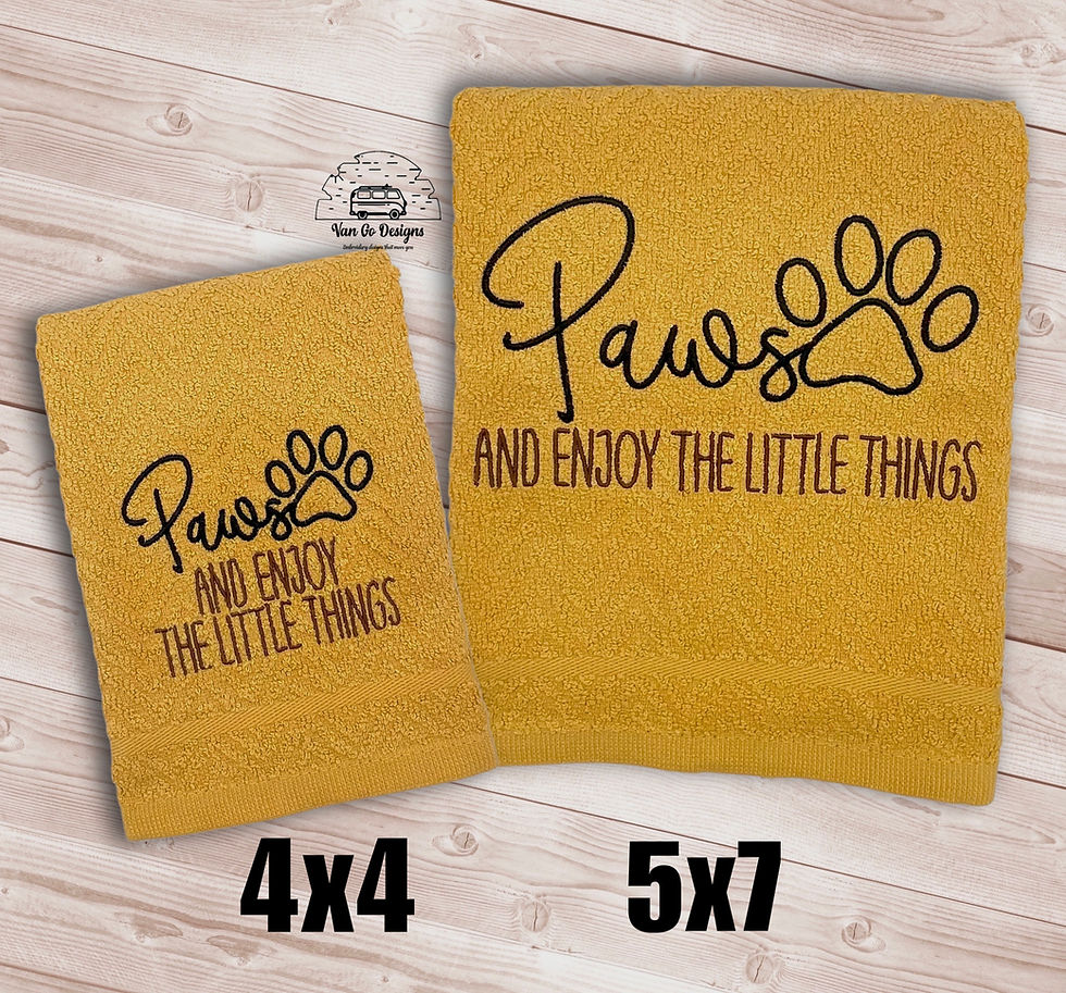 4x4 and 5x7 Paws and Enjoy the Little Things Stand Alone Set- DIGITAL DOWNLOAD