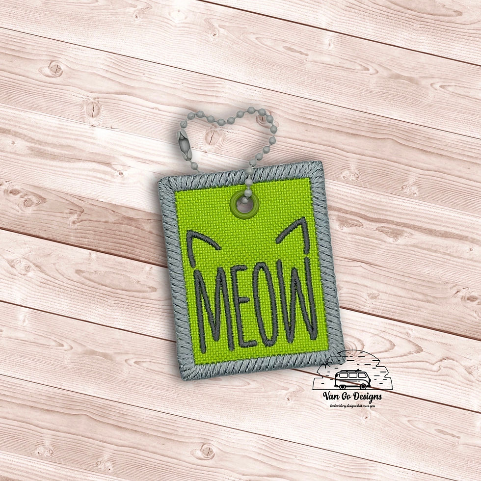Meow Mini Soft Bag Tag- DIGITAL DOWNLOAD