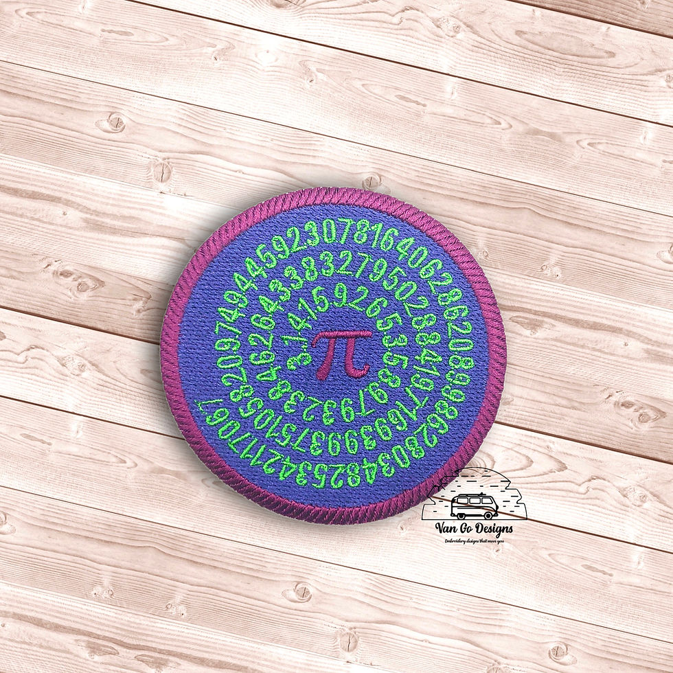 Pi Digits Patch- DIGITAL DOWNLOAD