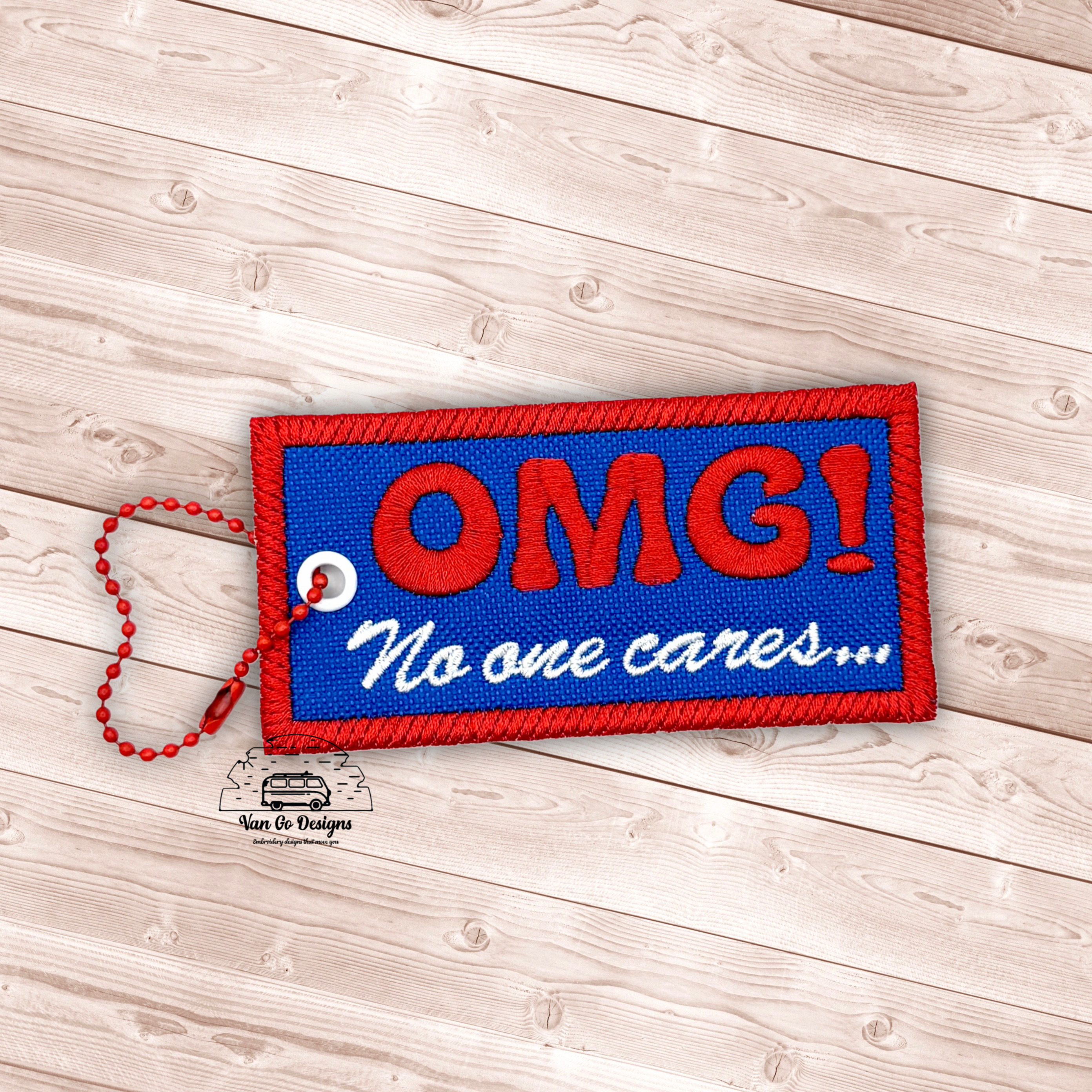OMG No One Cares Soft Bag Tag- DIGITAL DOWNLOAD