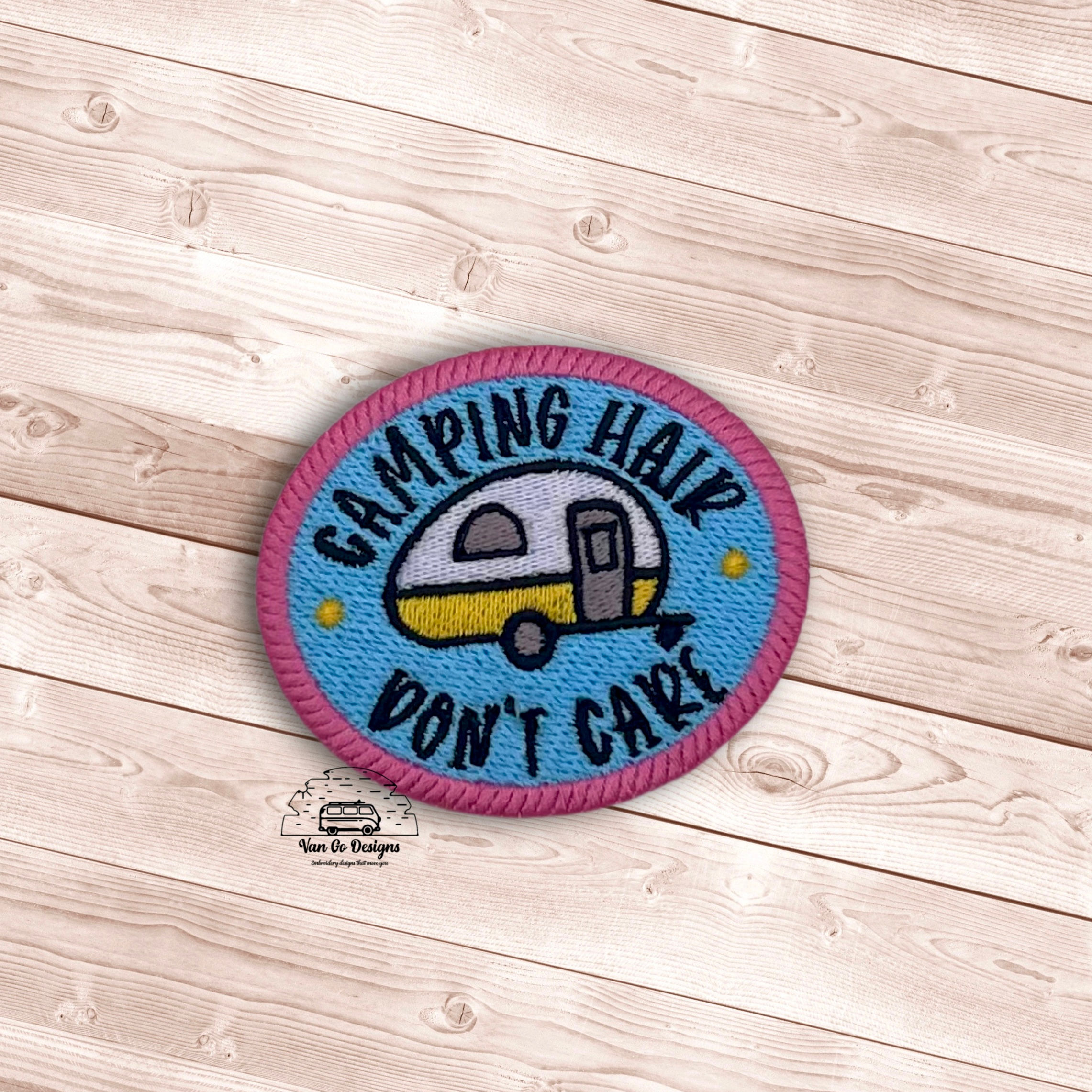 Camping Hair Don't Care Patch- DIGITAL DOWNLOAD