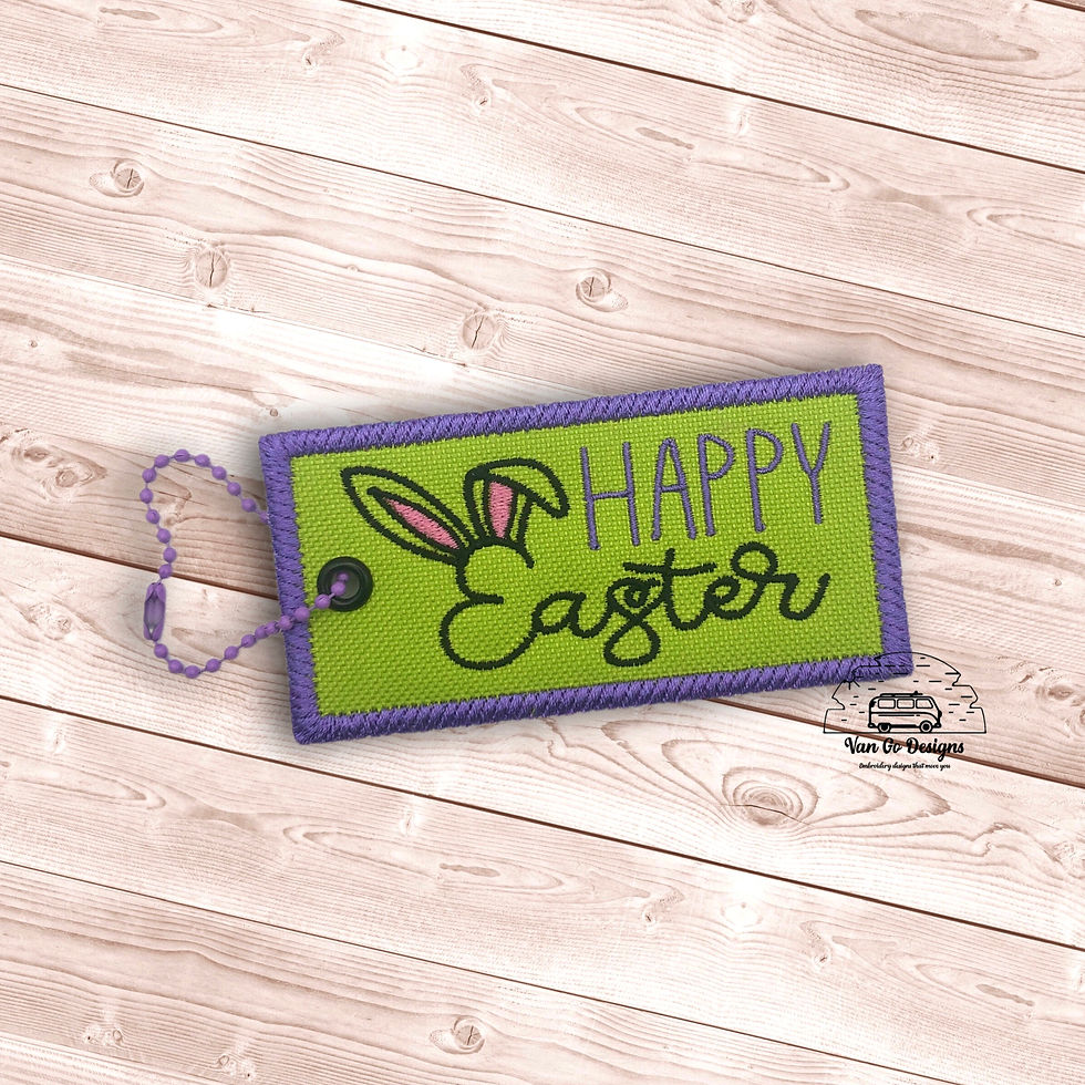 Happy Easter Soft Bag Tag- DIGITAL DOWNLOAD