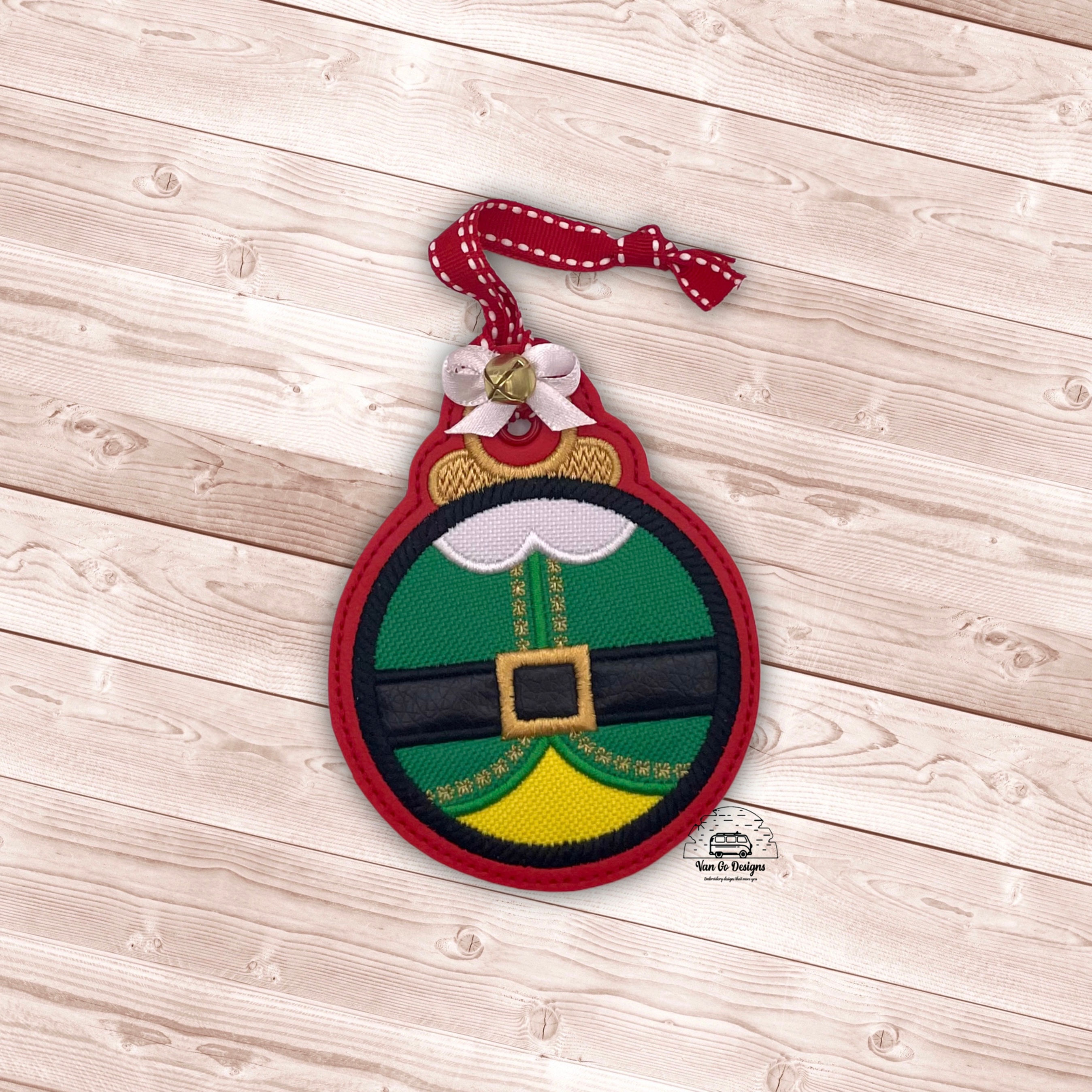 Elf Applique Ornament- Van Go Designs