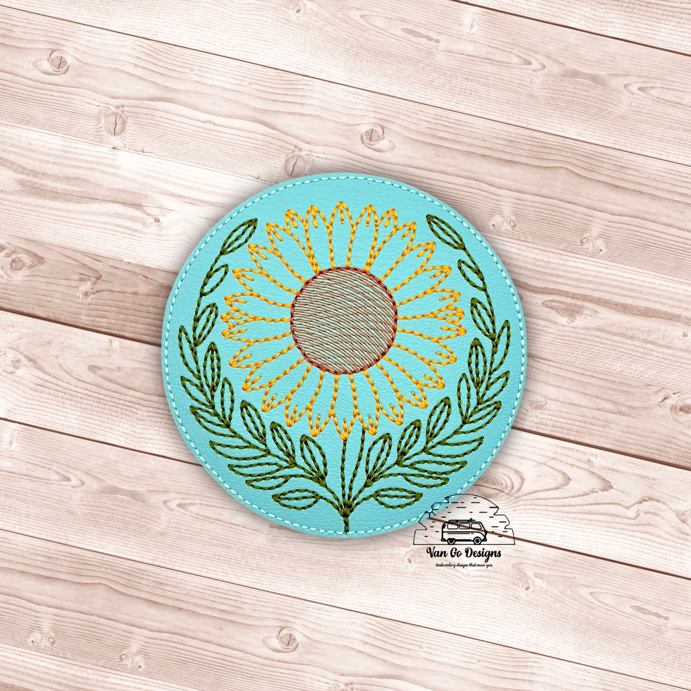 Sunflower Coaster- DIGITAL DOWNLOAD