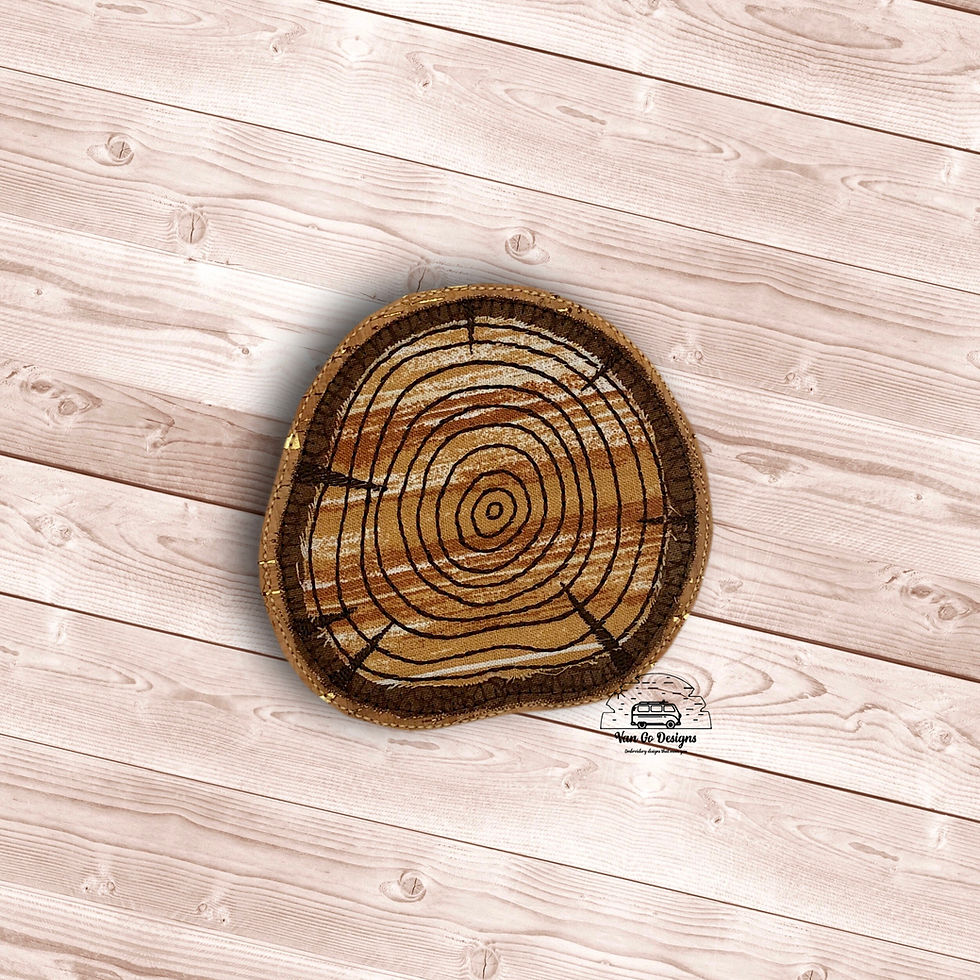 Wood Raw Edge Appliqué Coaster- DIGITAL DOWNLOAD