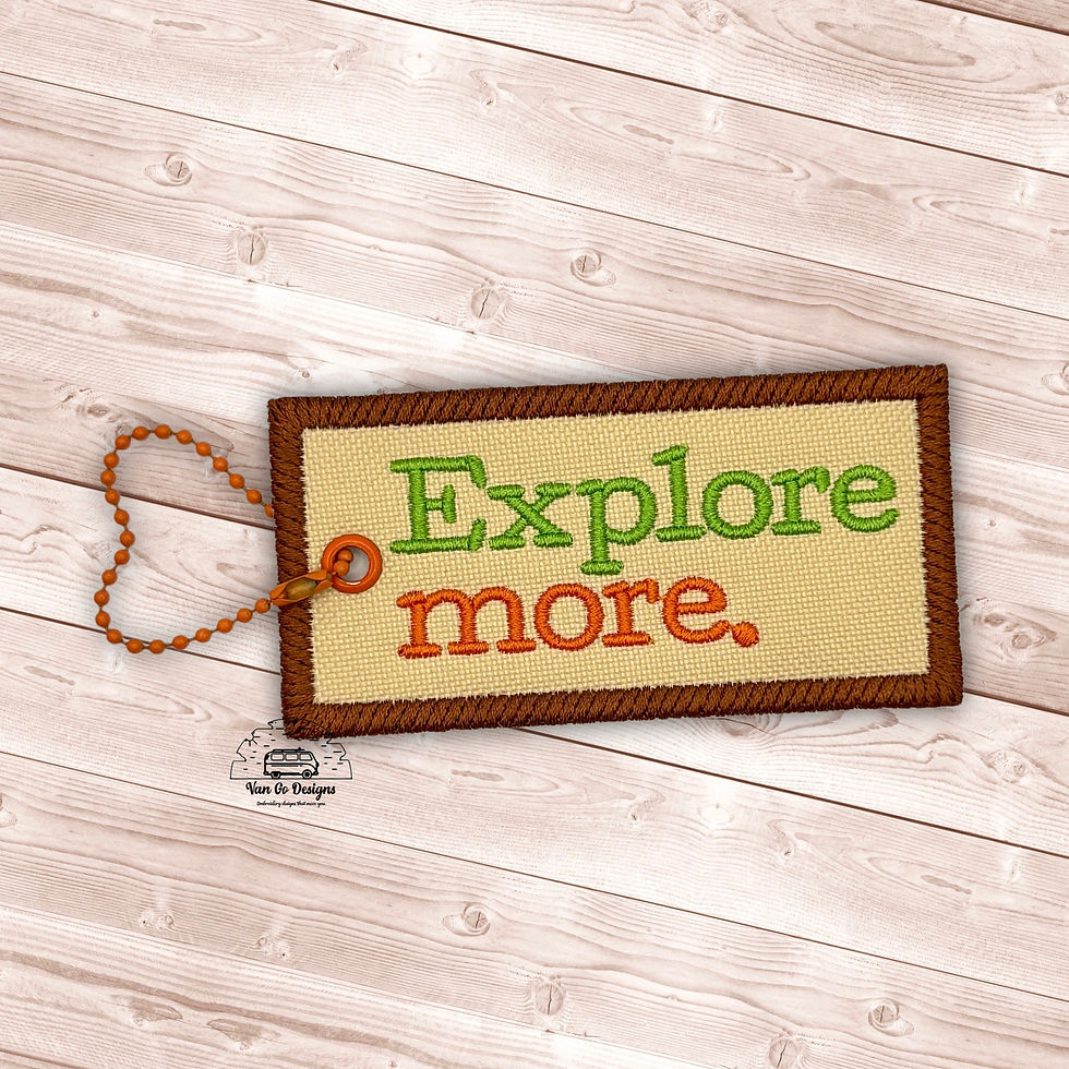 Explore More Soft Bag Tag- DIGITAL DOWNLOAD