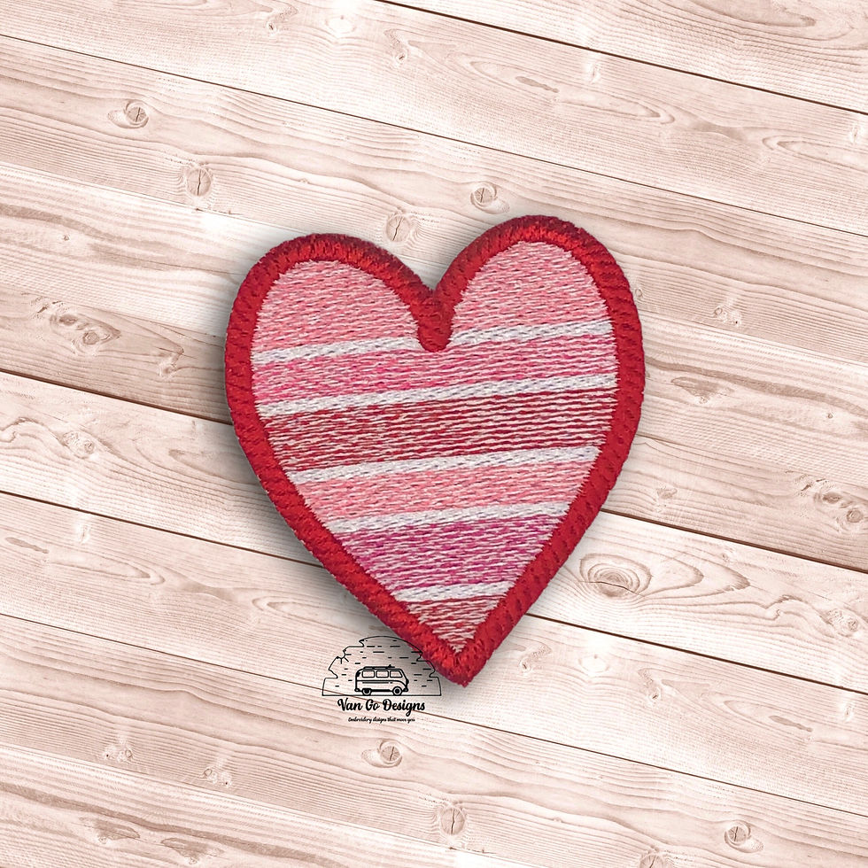 Retro Stripe Heart Patch- DIGITAL DOWNLOAD