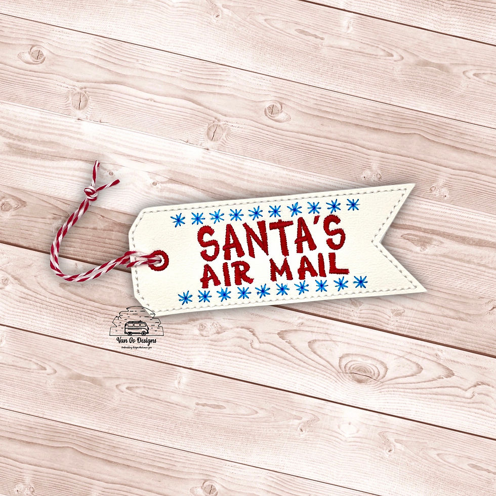 Santa's Air Mail Gift Tag- DIGITAL DOWNLOAD