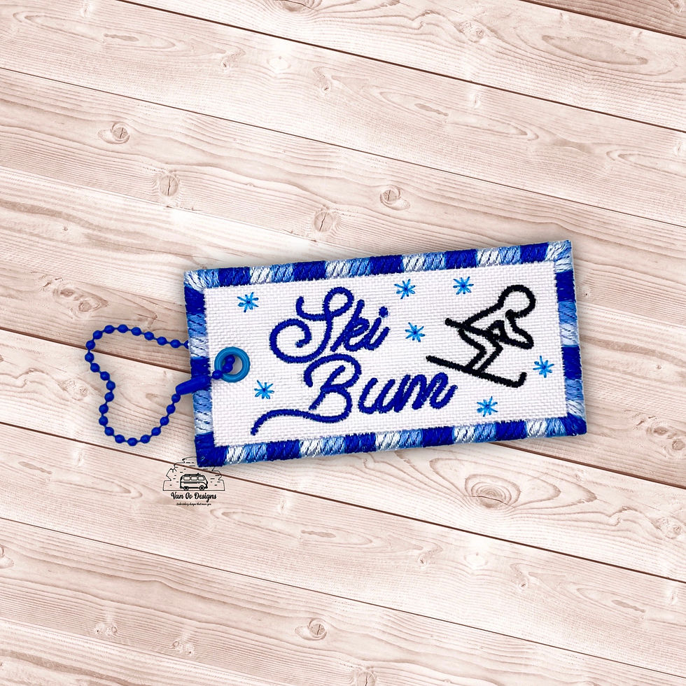 Ski Bum Soft Bag Tag- DIGITAL DOWNLOAD