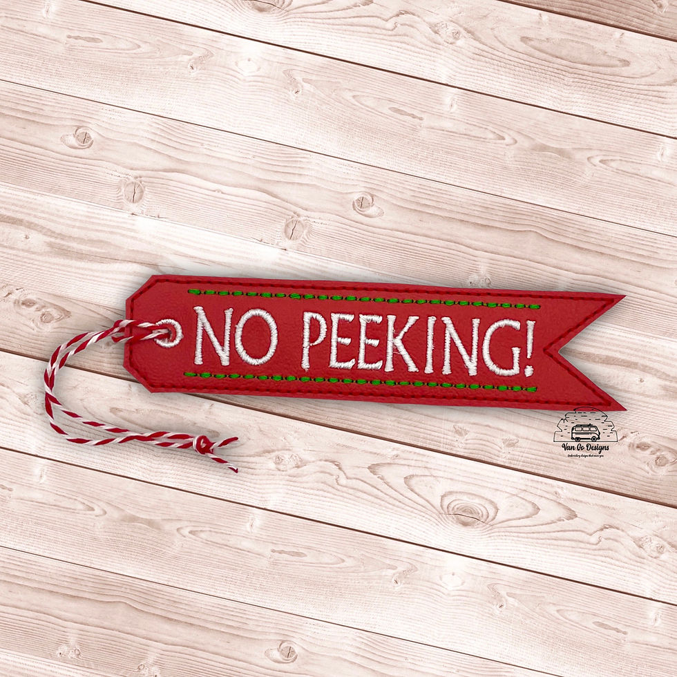 No Peeking Gift Tag- DIGITAL DOWNLOAD