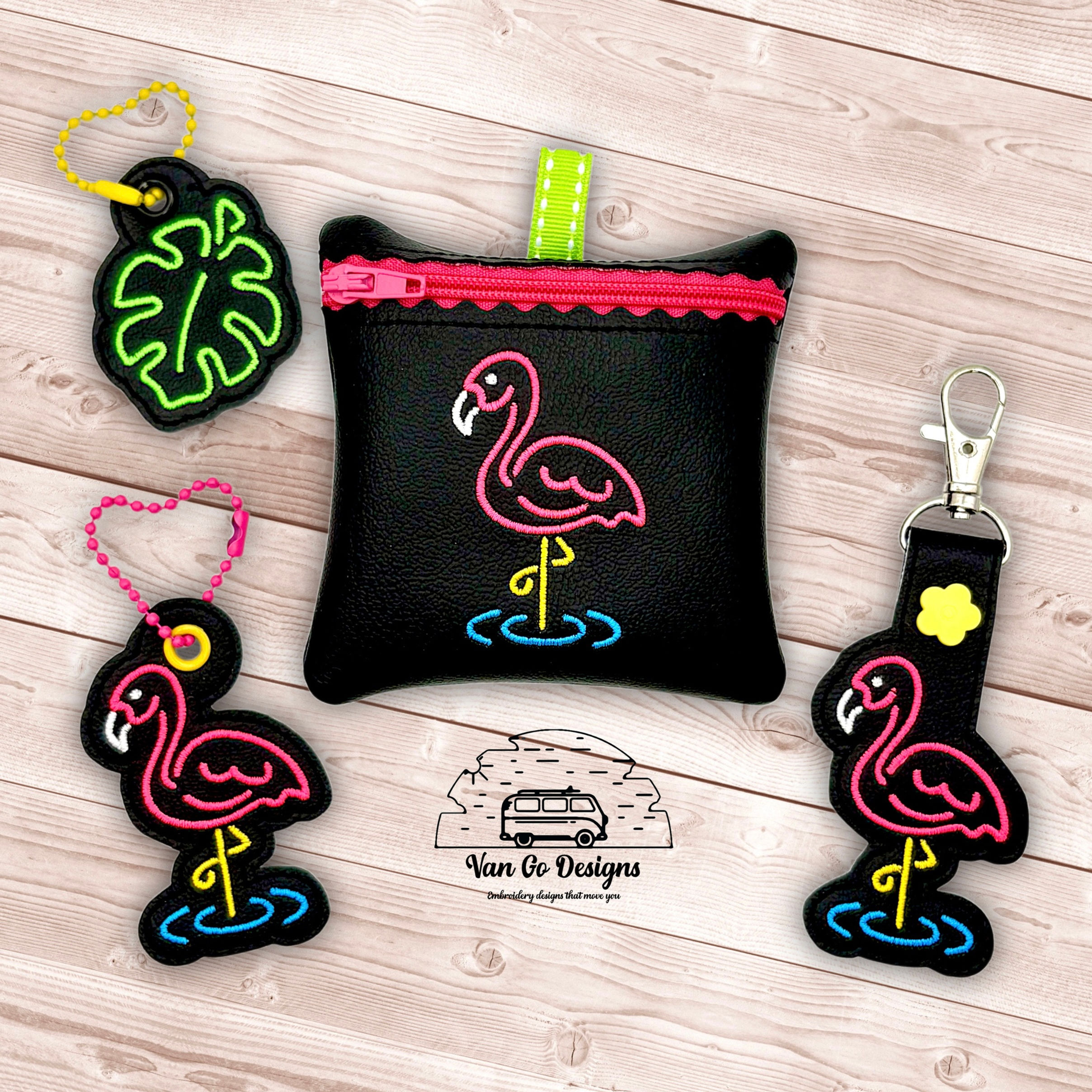 Retro Neon Flamingo Bundle- DIGITAL DOWNLOAD