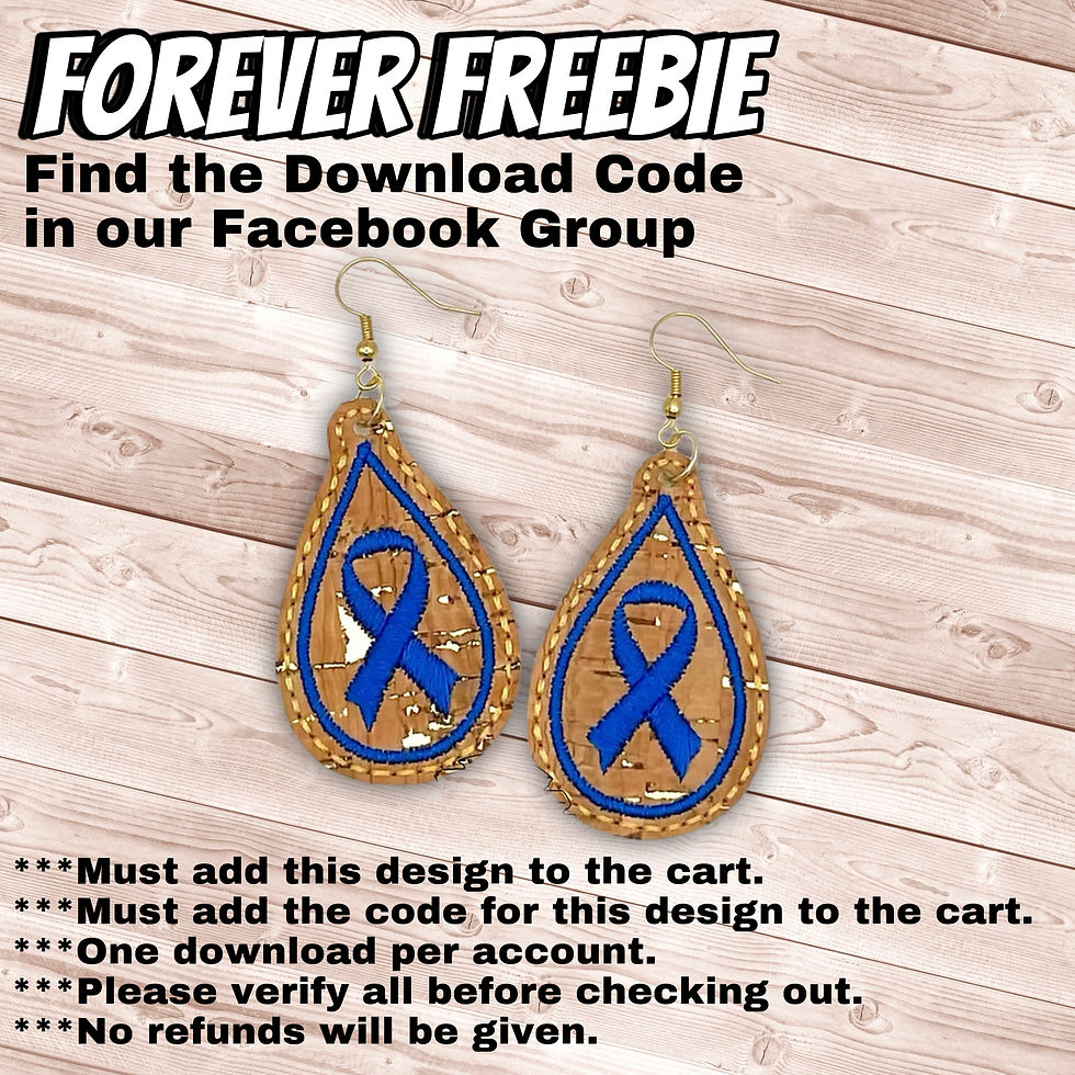 Teardrop Ribbon Earrings- DIGITAL DOWNLOAD