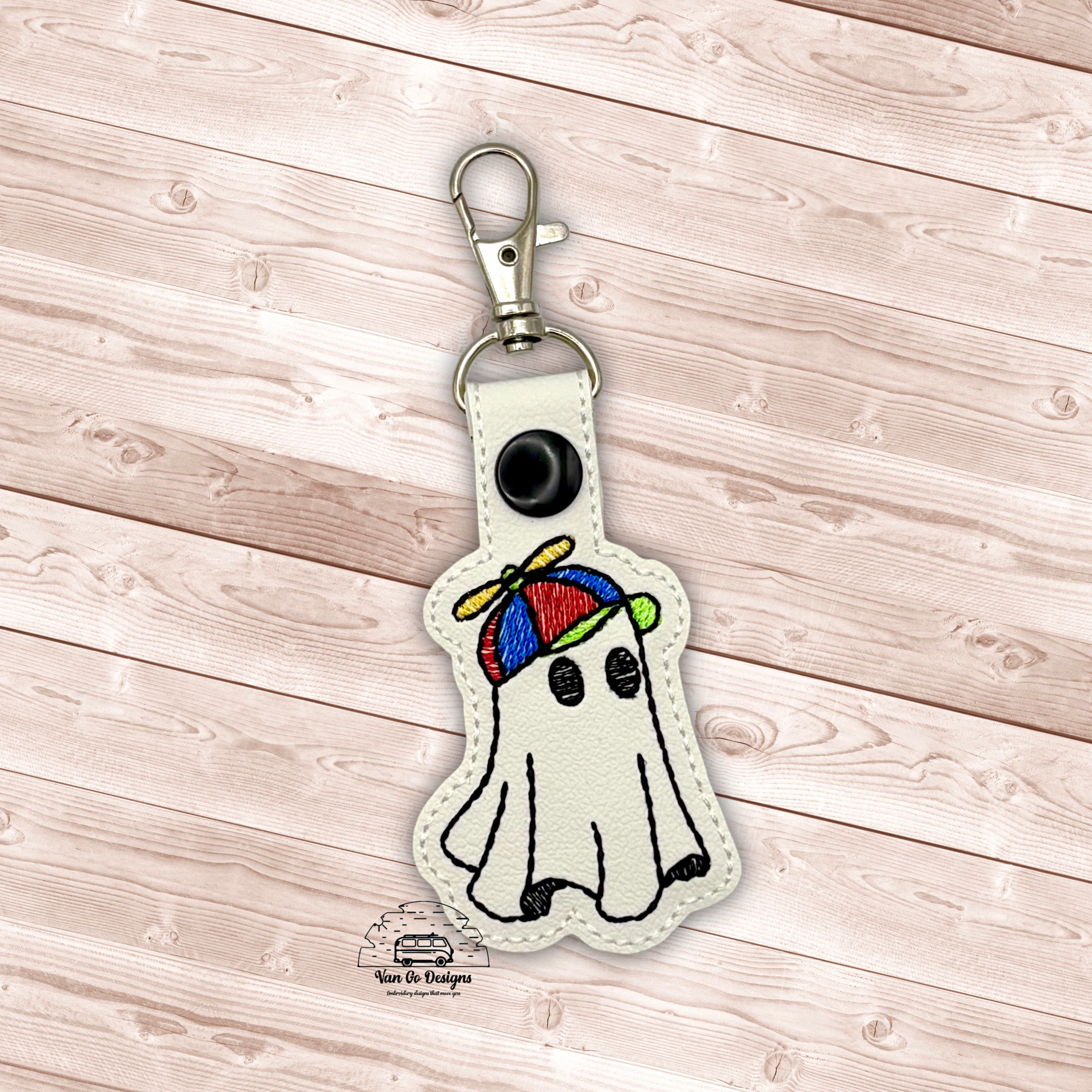 Twirly Hat Ghost Snap Tag- DIGITAL DOWNLOAD