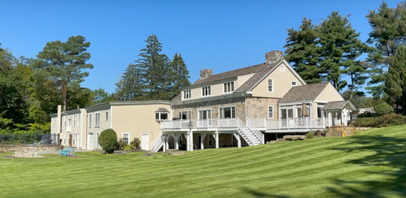 Exterior of a house from backyard