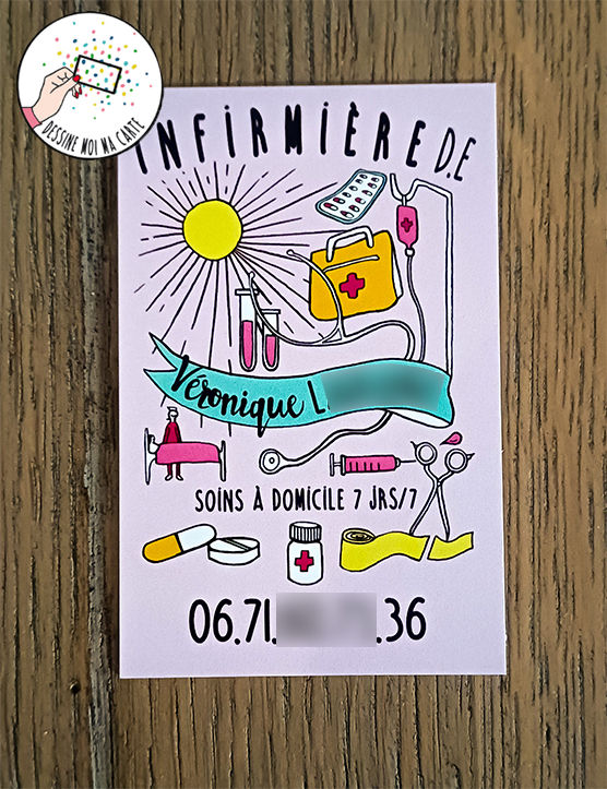Miniature : CARTE DE VISITE INFIRMIERE - "SOLEIL"