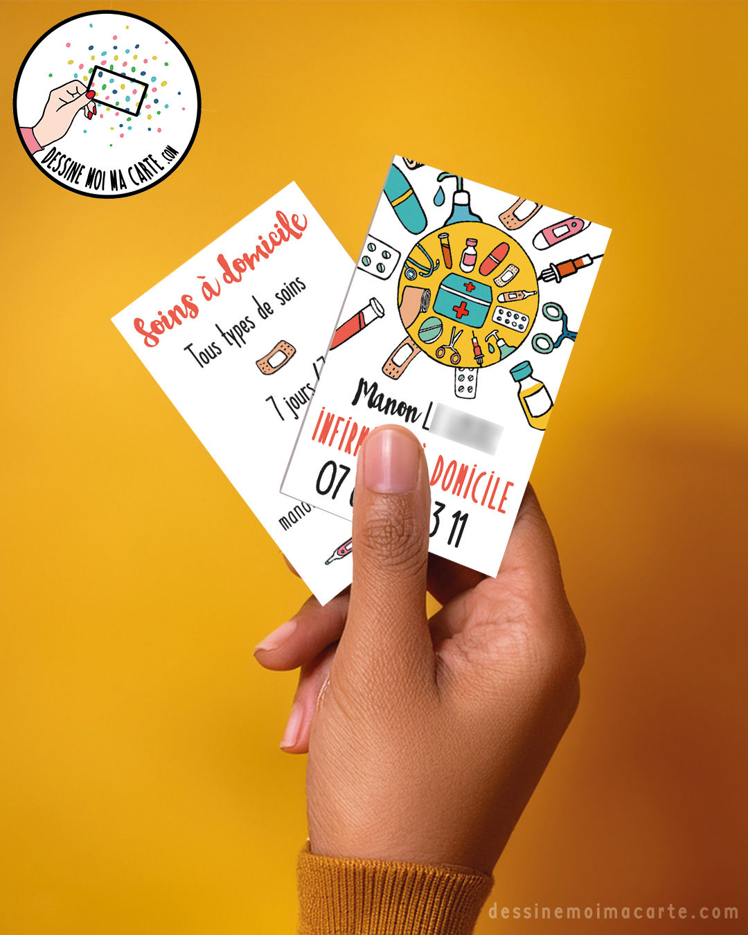 CARTE DE VISITE INFIRMIÈRE - "KALÉIDOSCOPE"