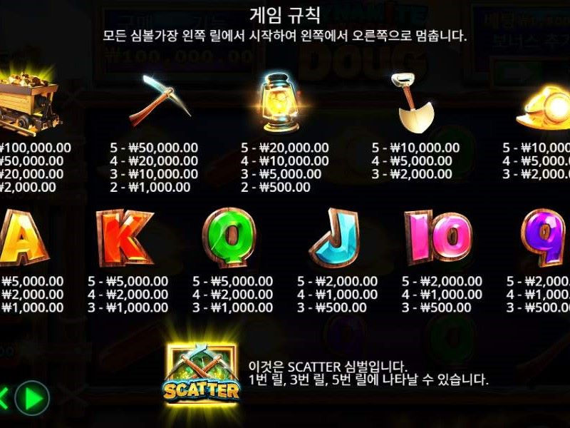 다이너마이트 디긴 더그 주요 기능