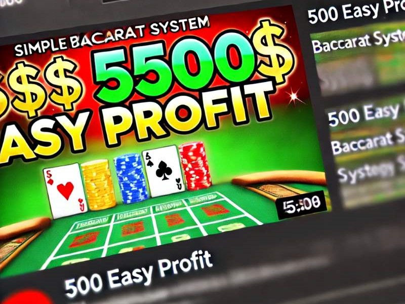 바카라사이트에서 500 쉽게 벌기 바카라 시스템에 대한 완벽한 가이드