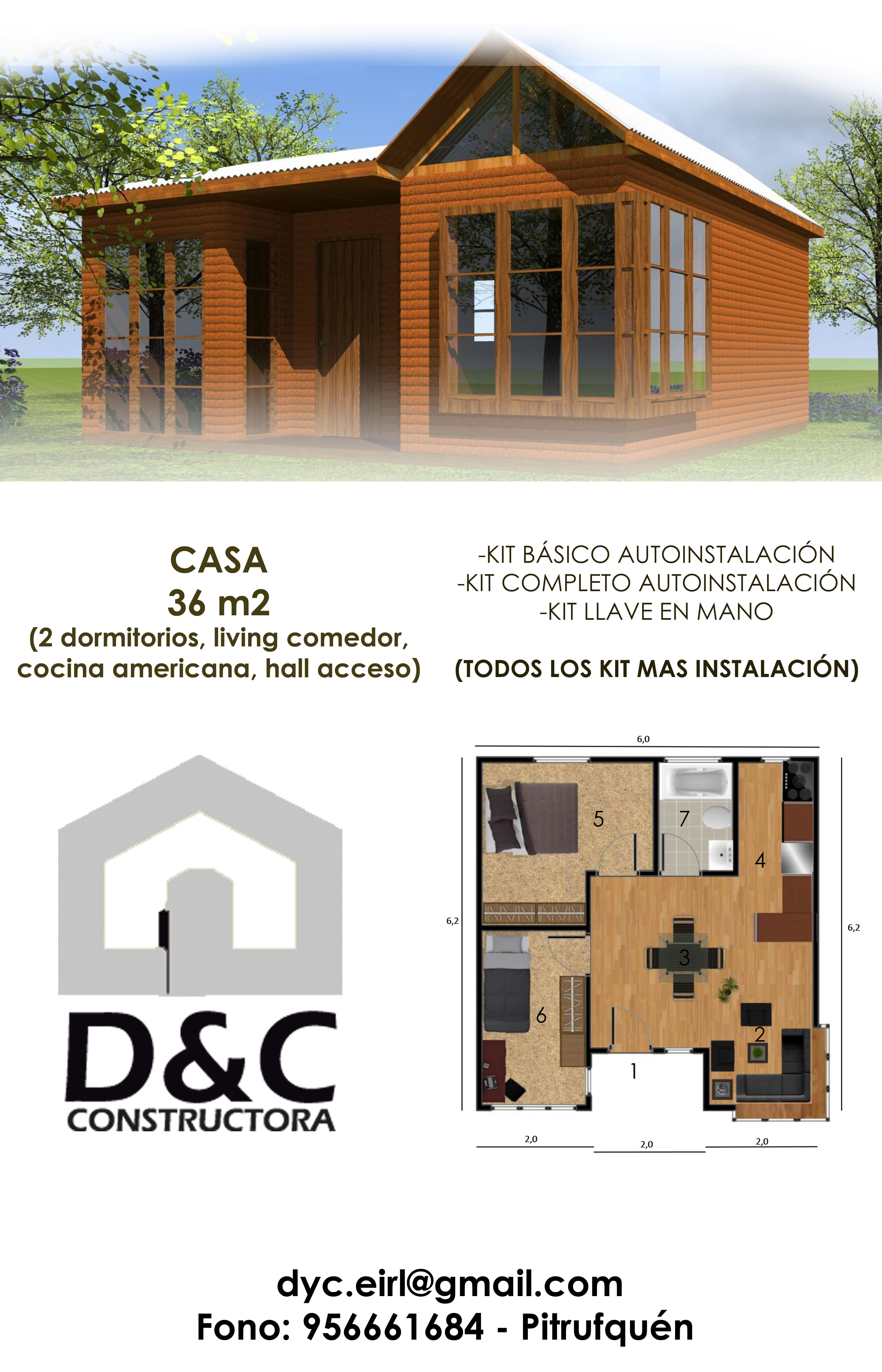 VIVIENDA DE 36M2 KIT BASICO CON INSTALACION
