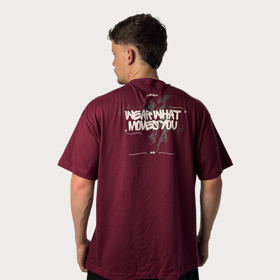 Camiseta Oversized bordô - Caprella