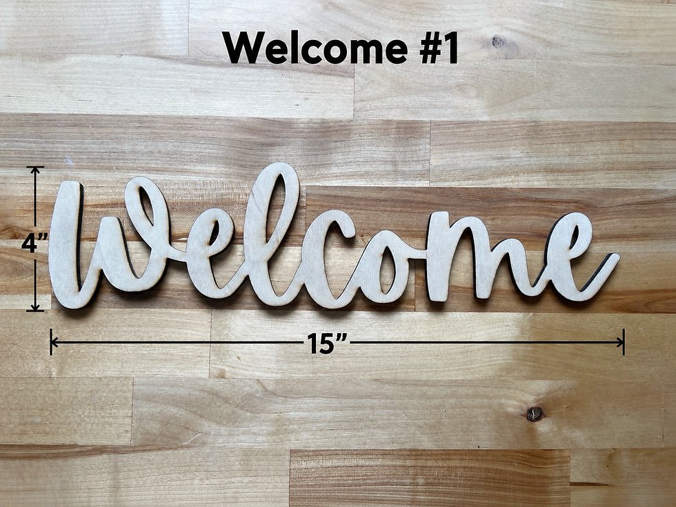 Thumbnail: Wood Word Cutouts | Unfinished Wood Craft Words | Welcome, Hello, Home & More