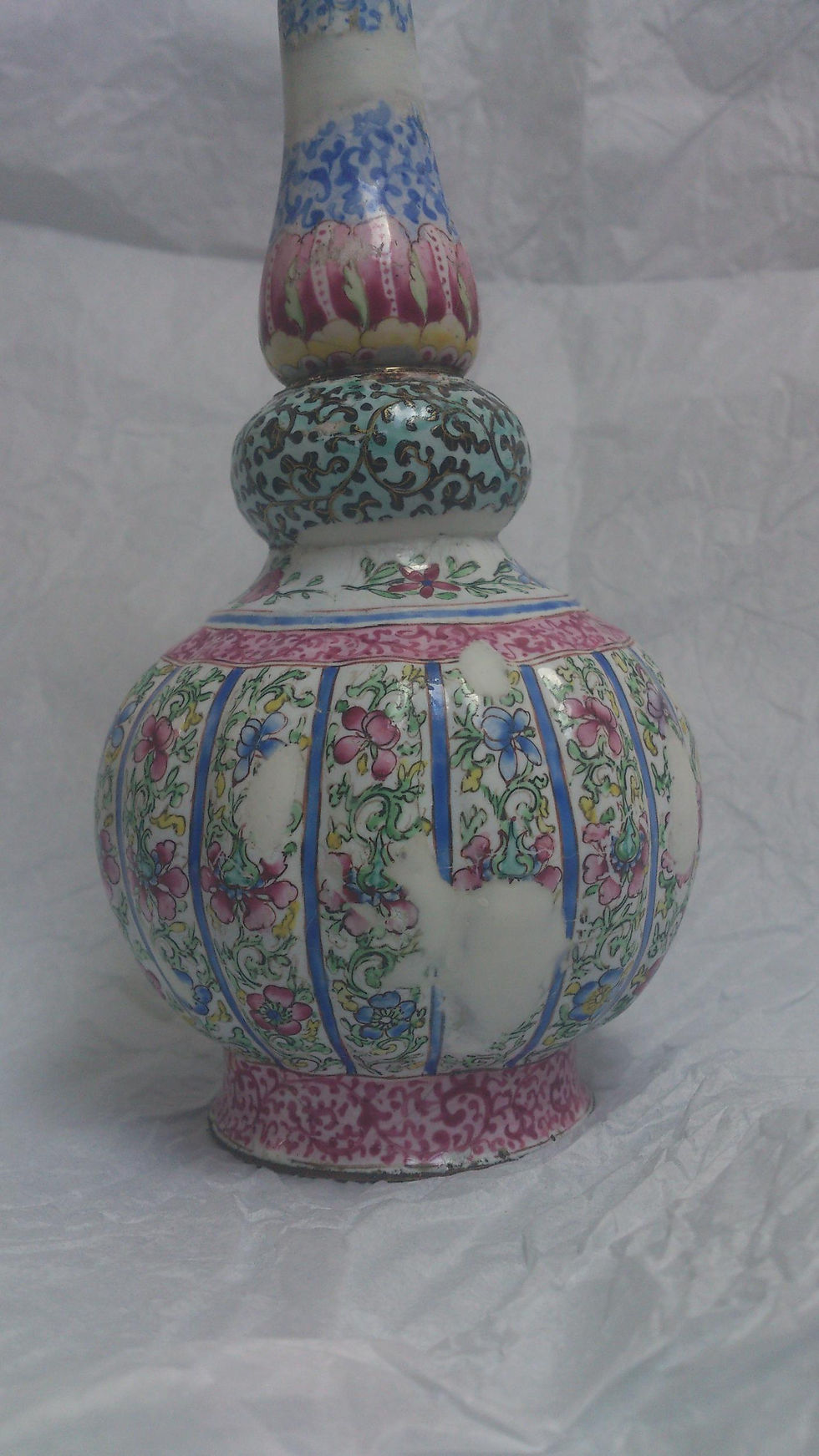 Canton enamel famille rose water sprinkler restoration London