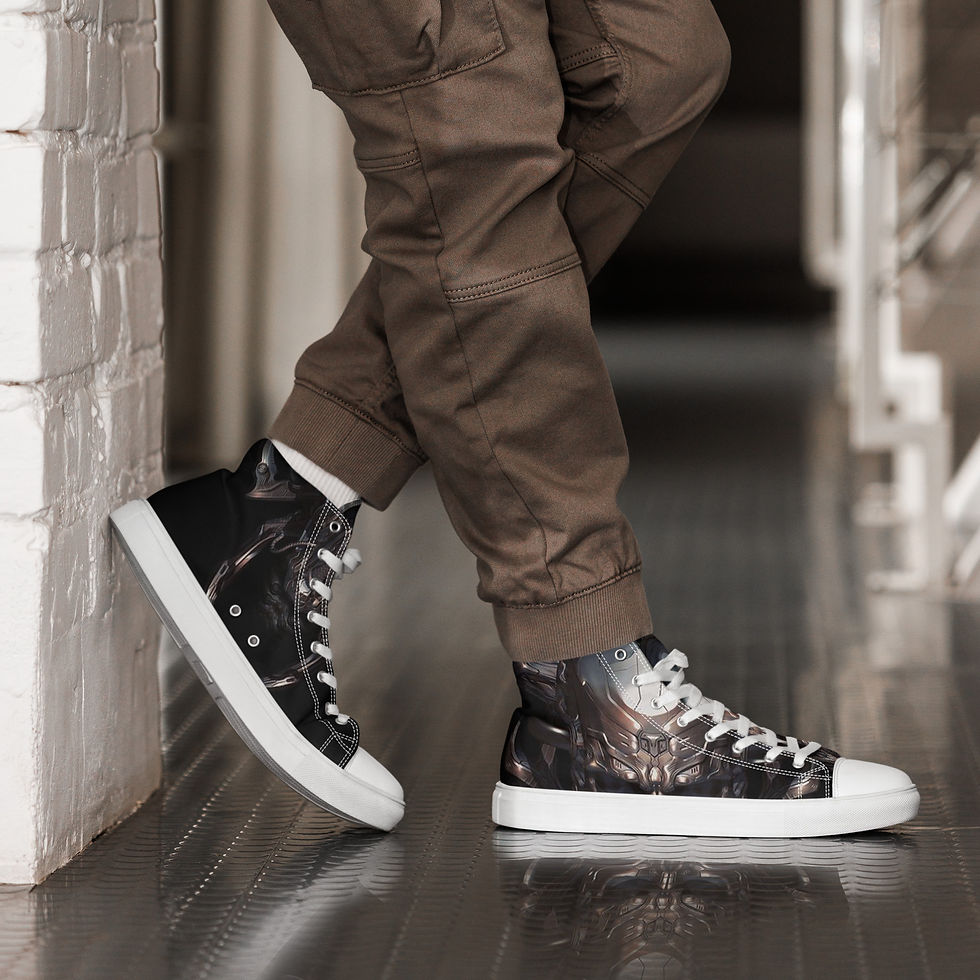 Miniatura: Men’s high top canvas shoes