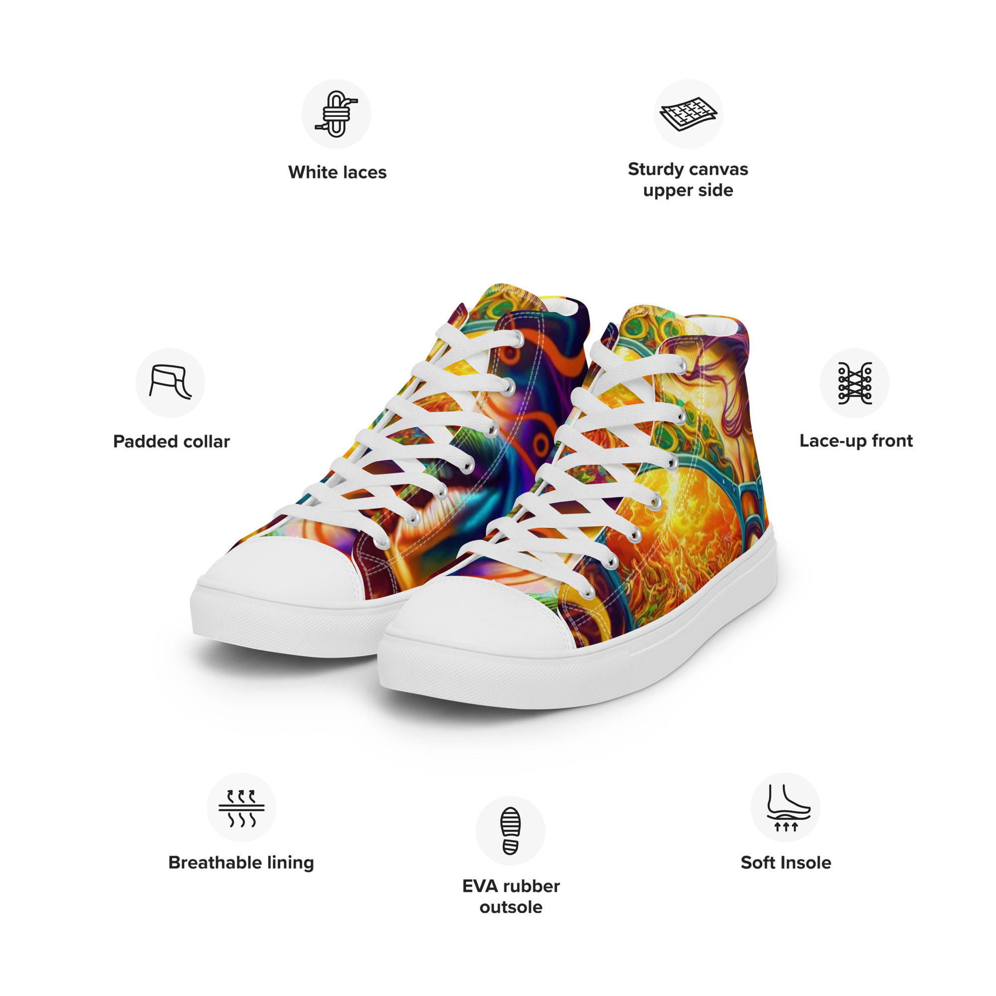 Women’s high top canvas shoes