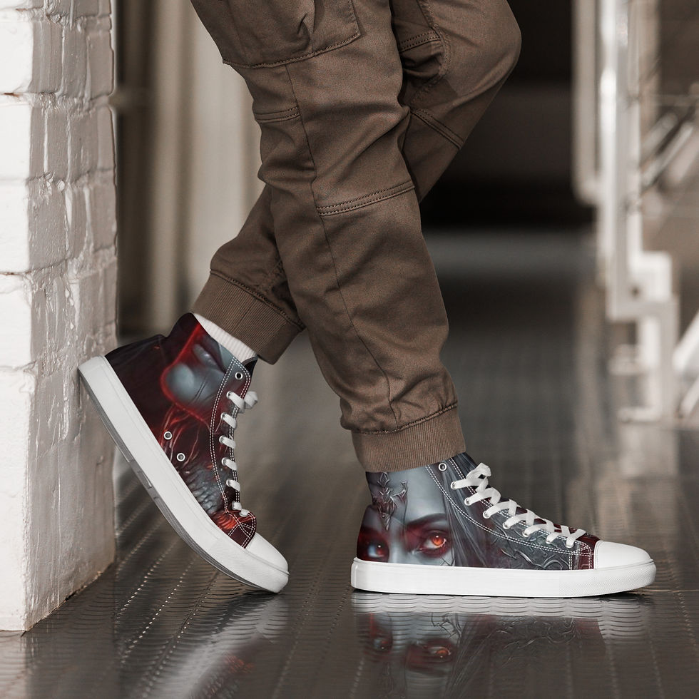 Miniatura: Men’s high top canvas shoes