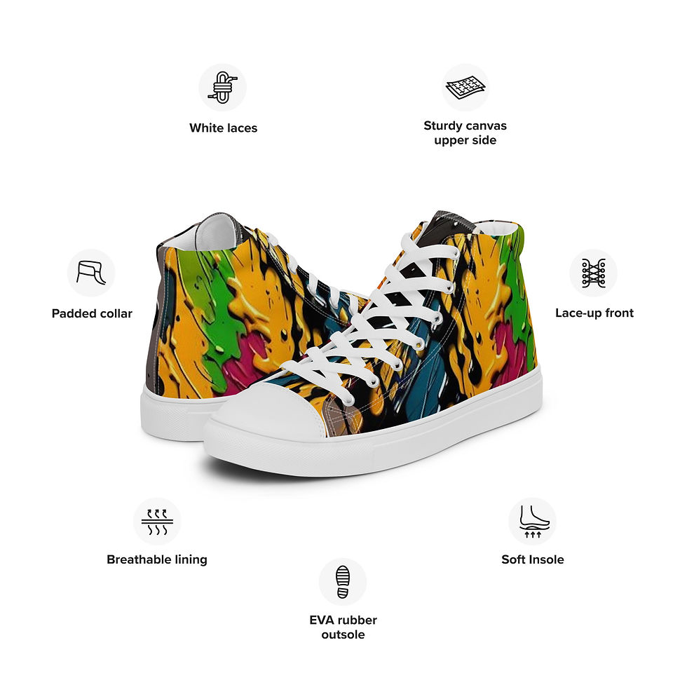 Miniatura: Men’s high top canvas shoes