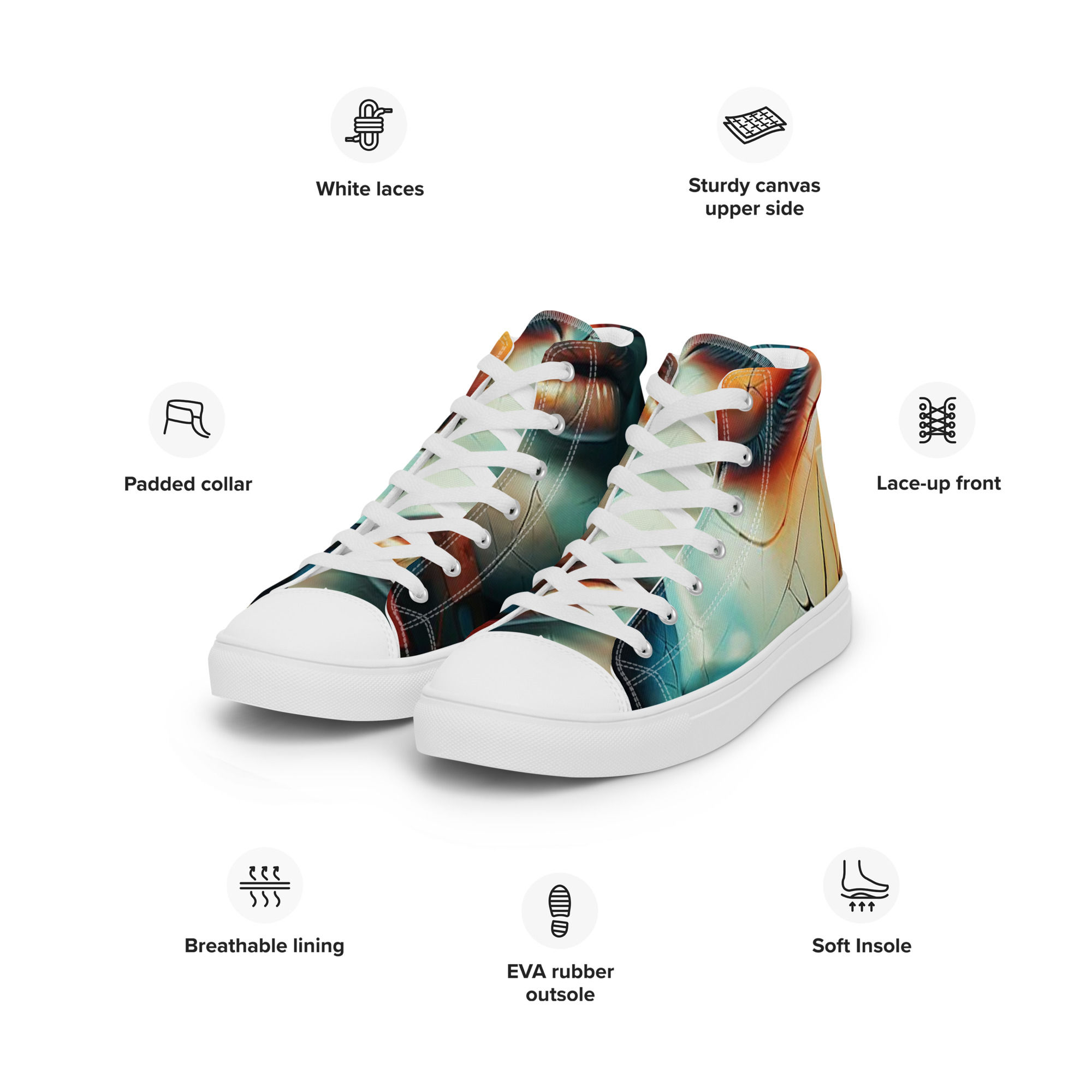 Men’s high top canvas shoes