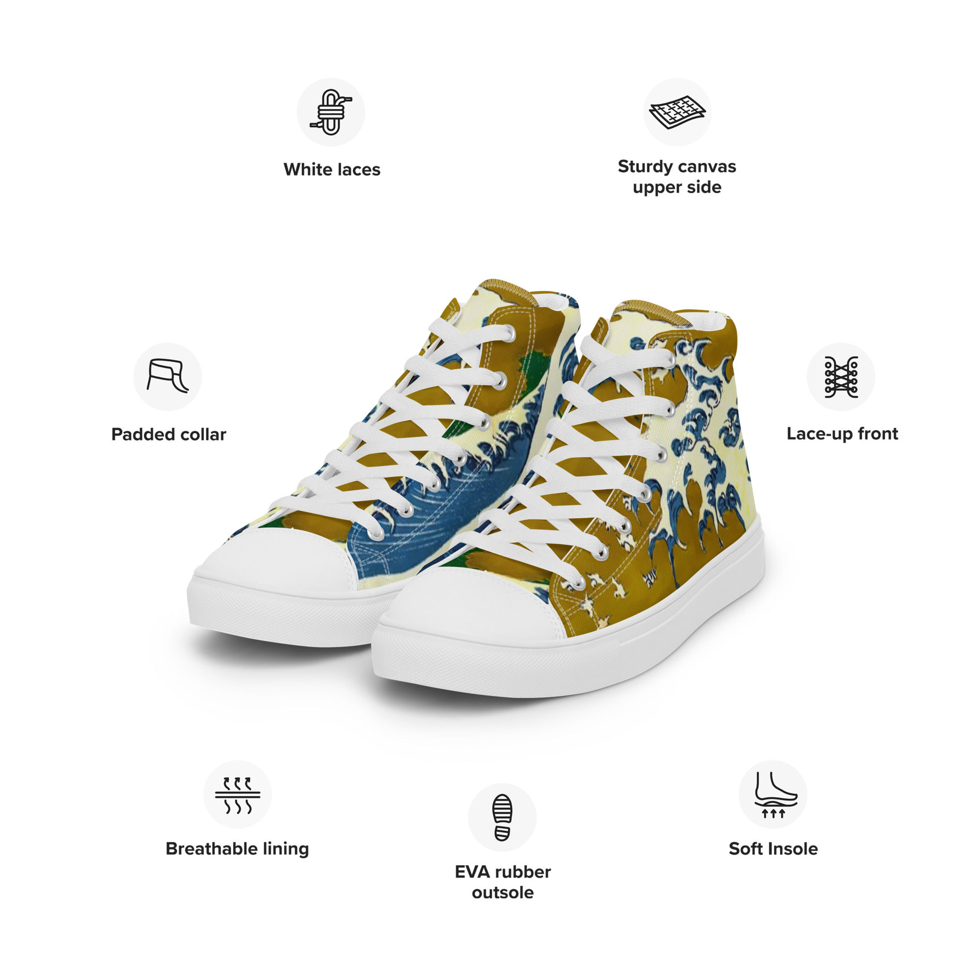 Men’s high top canvas shoes