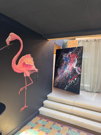 Abstracte kunstwerken Art Attack Room
Action painting Gent