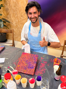 fluid art workshop
abstracte schilderworkshop
art attack room
atelier doen