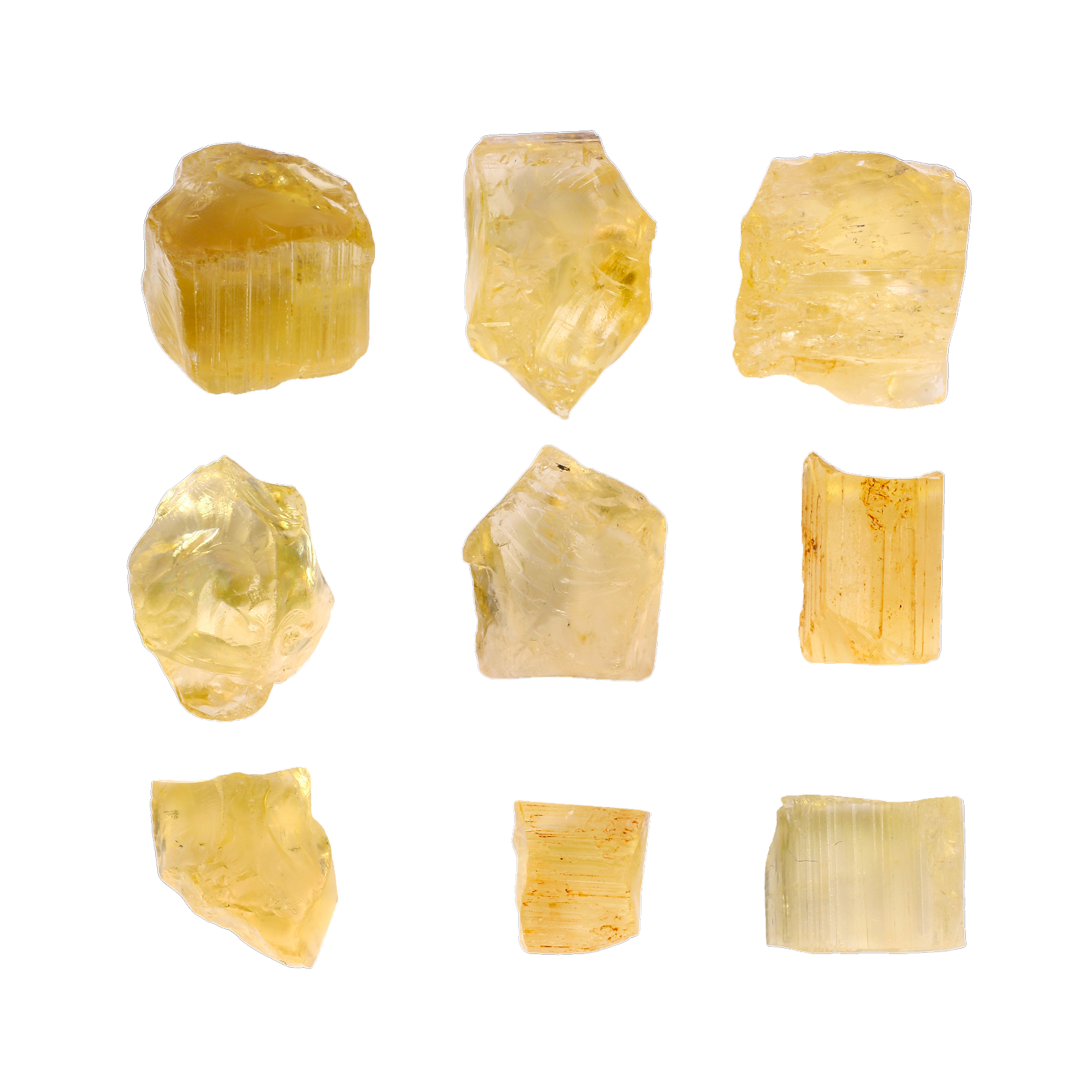 TANZANIAN SCAPOLITE 100.00 CTS. 9 PCS. 6.0-14CT. EACH