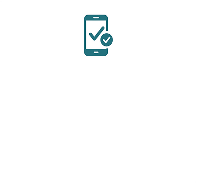 Smartphone icon with a checkmark for verified mobile access
