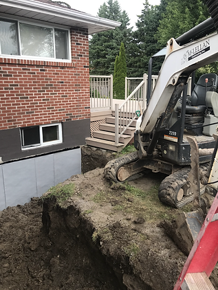 bobcat excavator foundation leak waterproofing