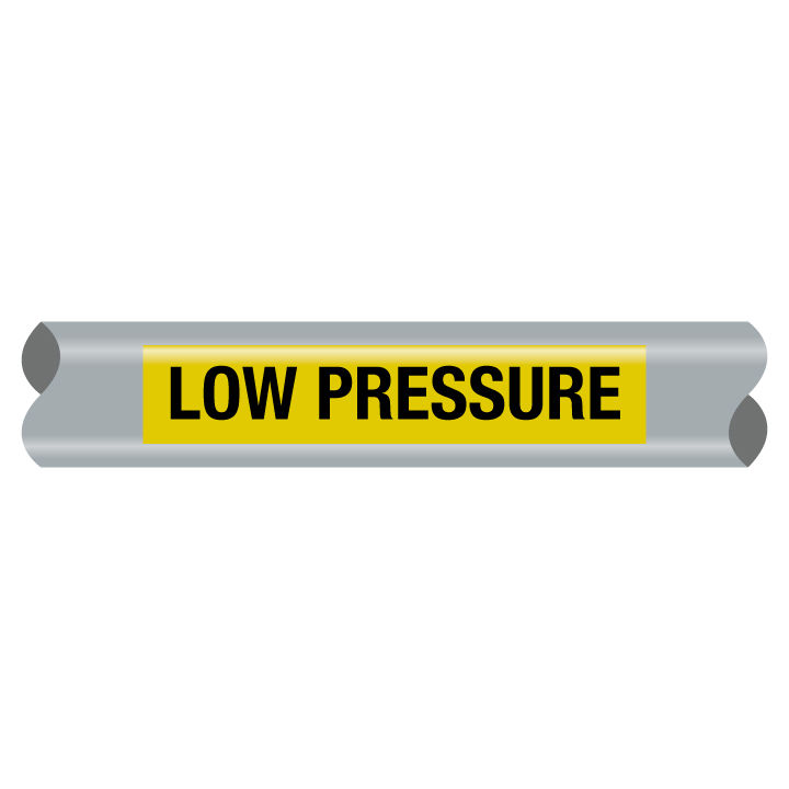 Thumbnail: Yellow Adhesive Pipe Marker | Low Pressure