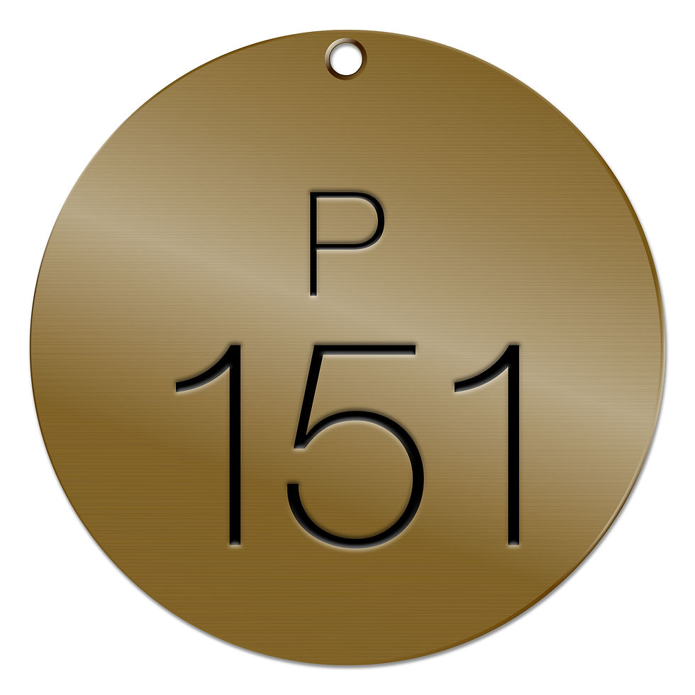 Thumbnail: ROUND BRASS VALVE TAGS – P CODE